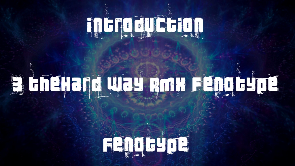 3 theHard way RMX fenotype Font Sample Image 1