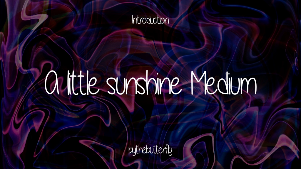 A little sunshine Medium Font Sample Image 1