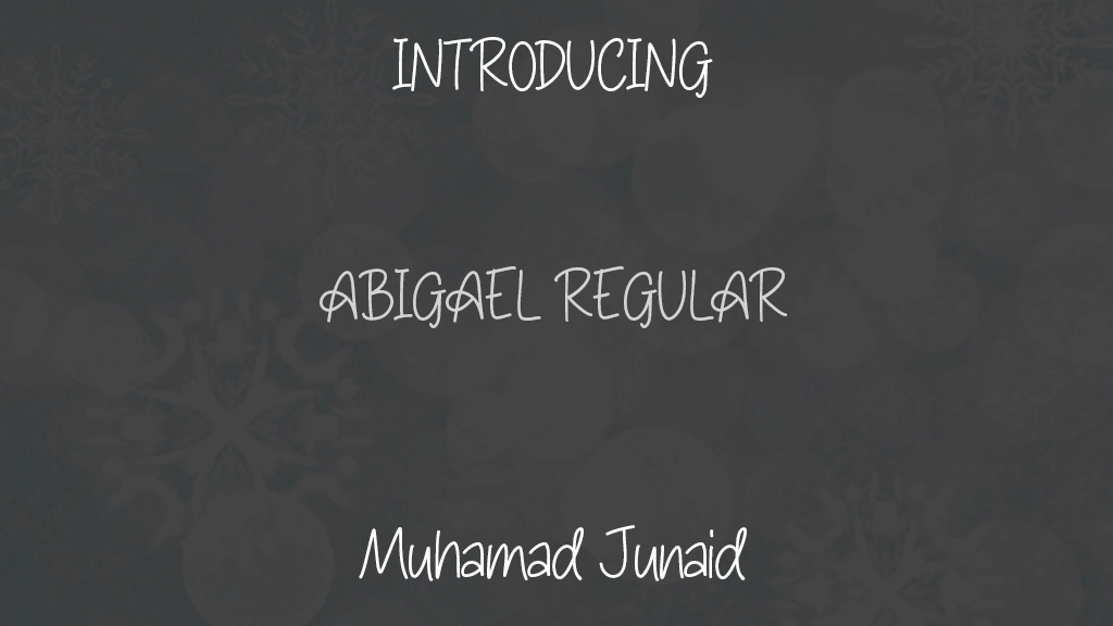 Abigael Regular Font Sample Images  1