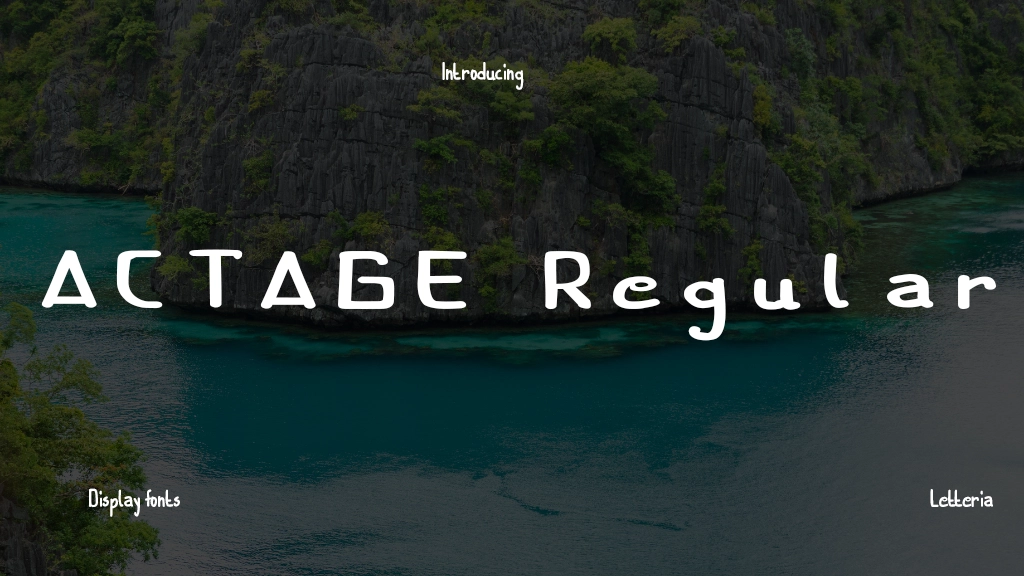 ACTAGE Regular Font Sample Image 1