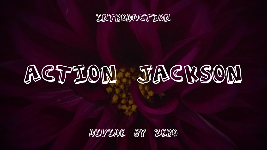 Action Jackson Font Sample Image 1