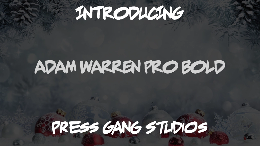 Adam Warren pro Bold Font Sample Images  1