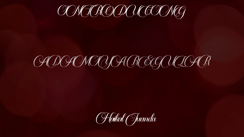 Adamiya Regular Font Sample Images  1