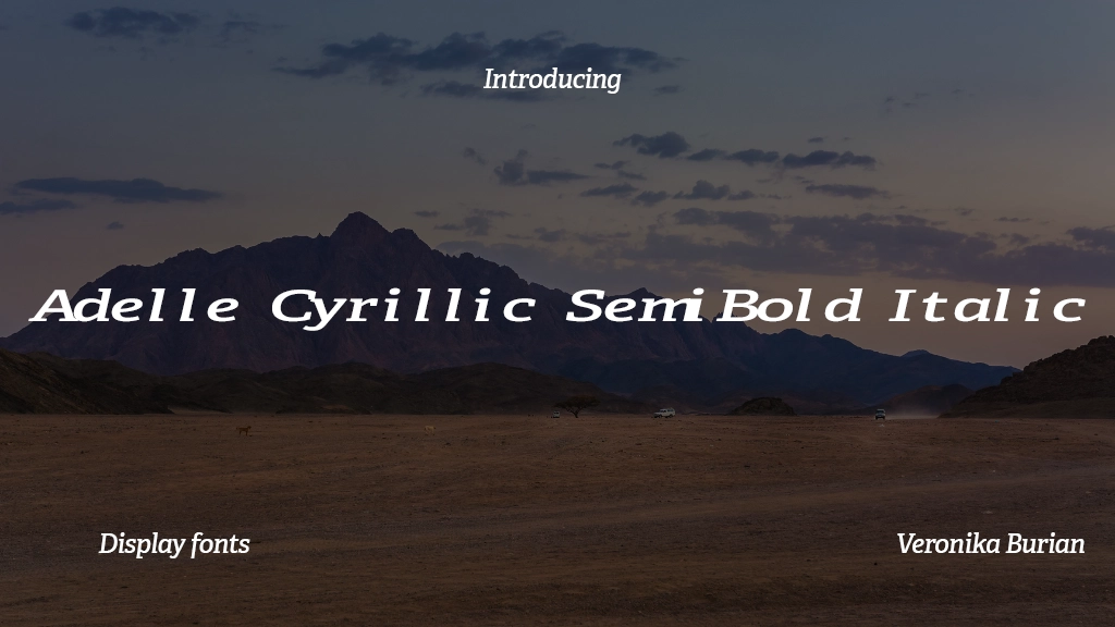 Adelle Cyrillic SemiBold Italic Font Sample Image 1