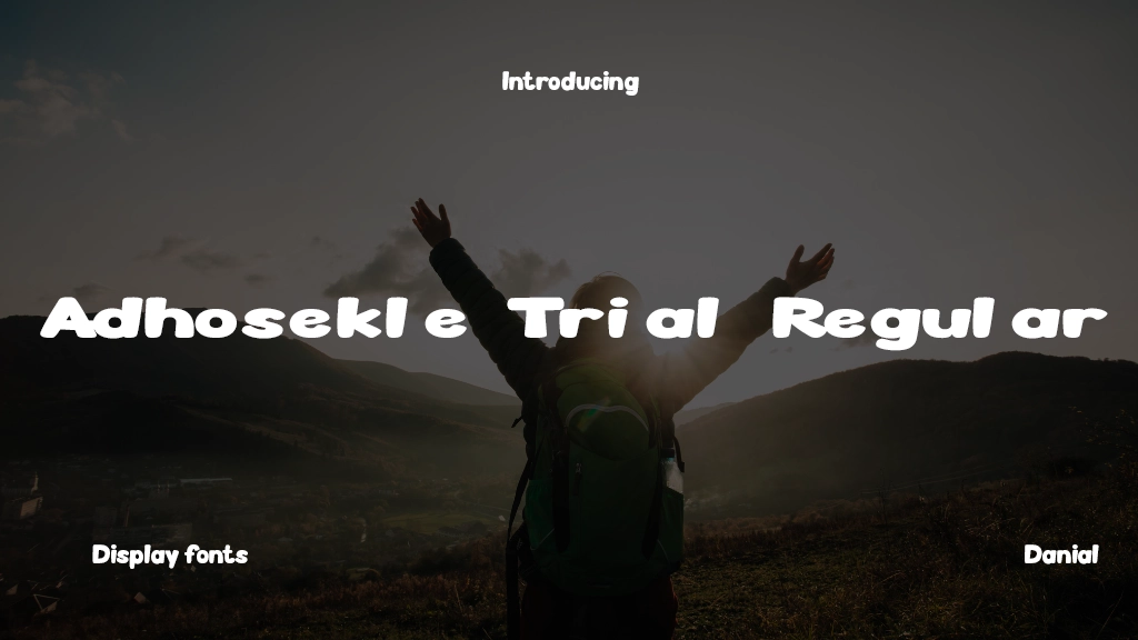 Adhosekle Trial Regular Font Sample Image 1