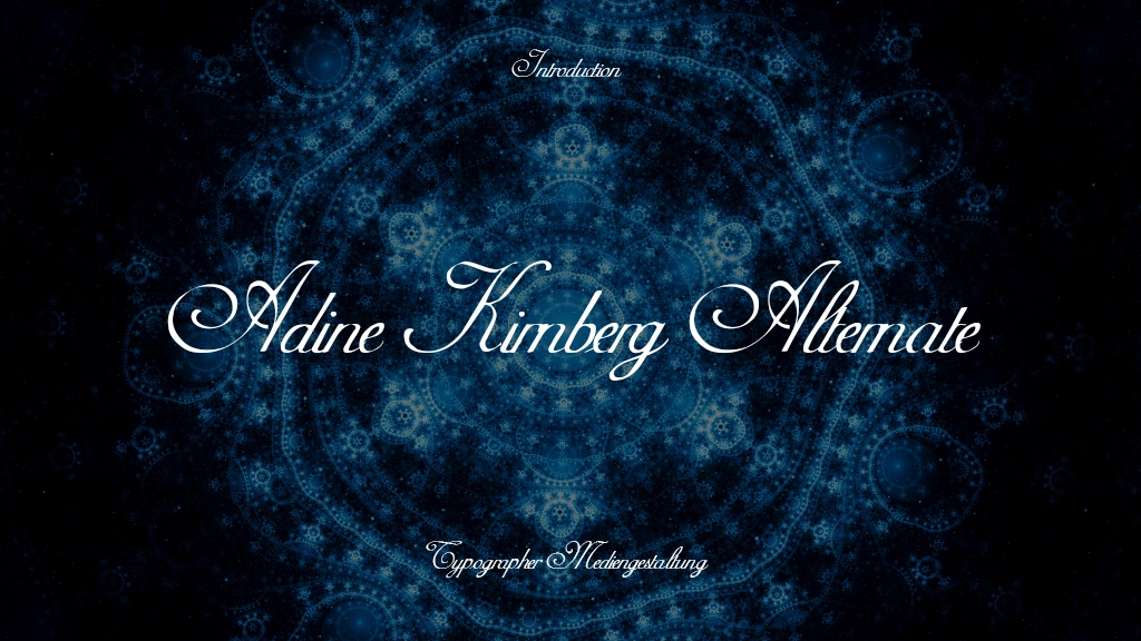 Adine Kirnberg Alternate Font Sample Image 1