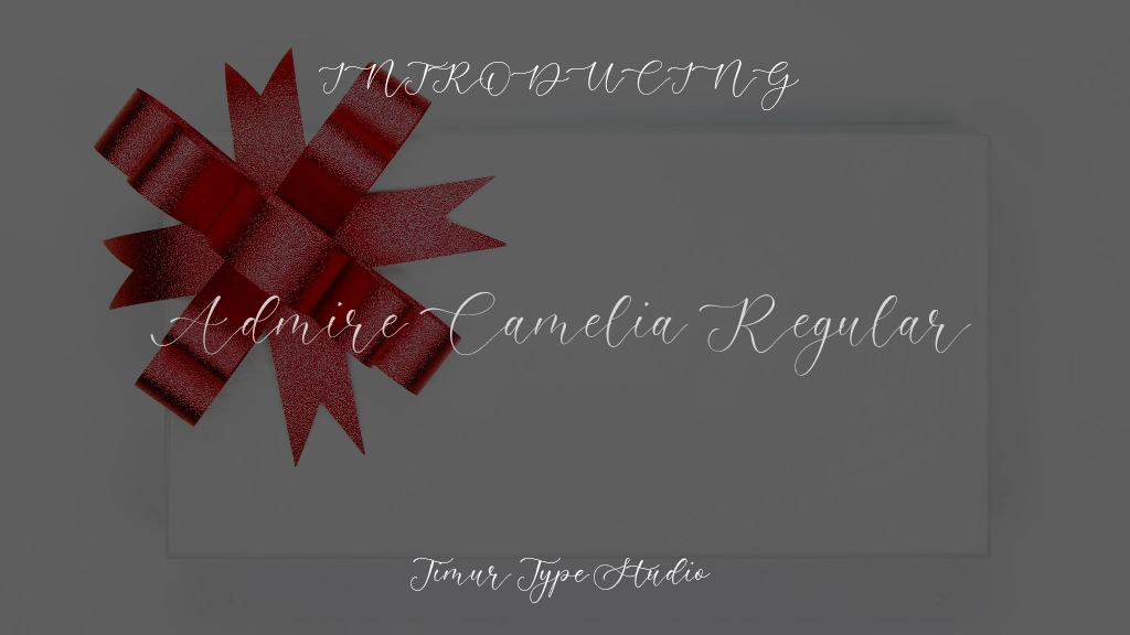 Admire Camelia Regular Font Sample Images  1