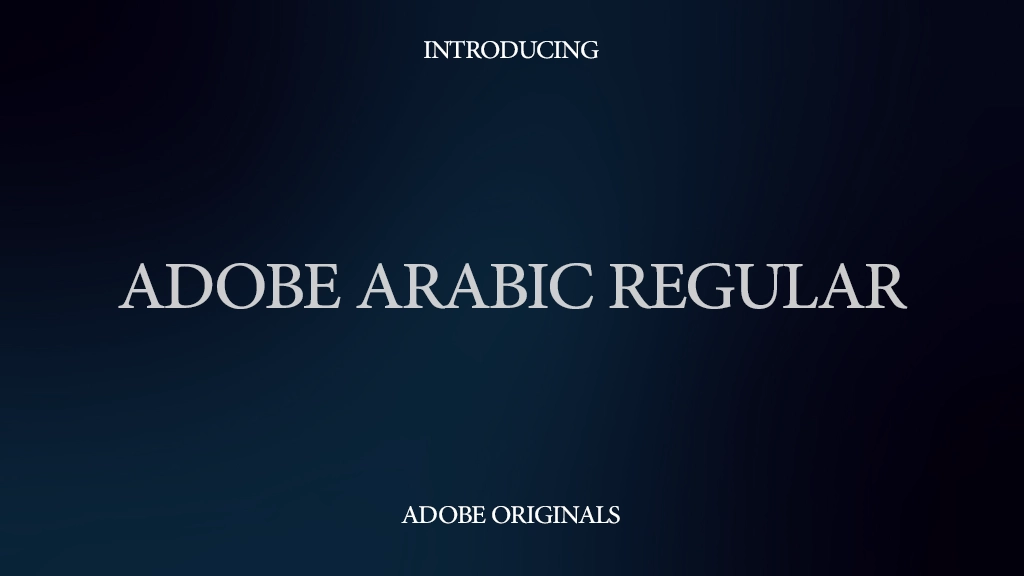 Adobe Arabic  Regular 字体样本图像  1