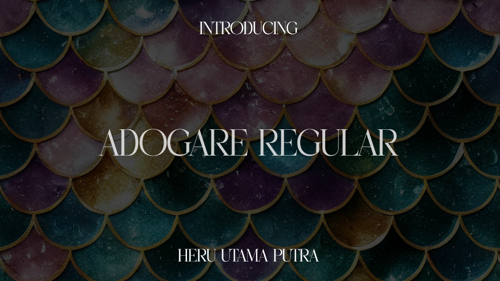 Adogare Regular Font Sample Images  1