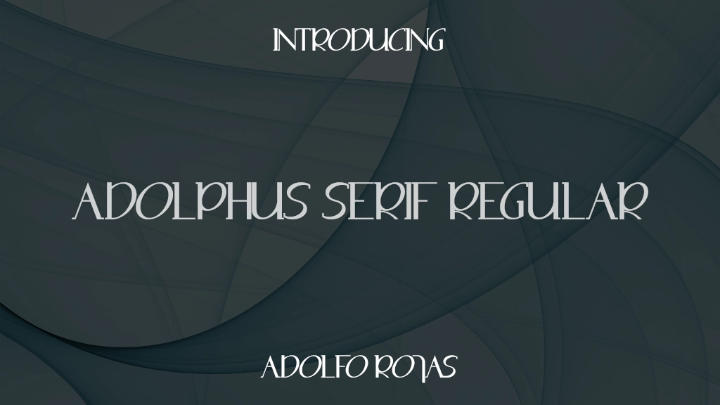 Adolphus Serif Regular Font Sample Images  1