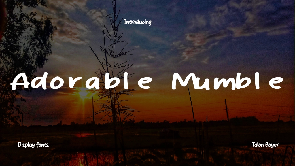 Adorable Mumble Font Sample Image 1