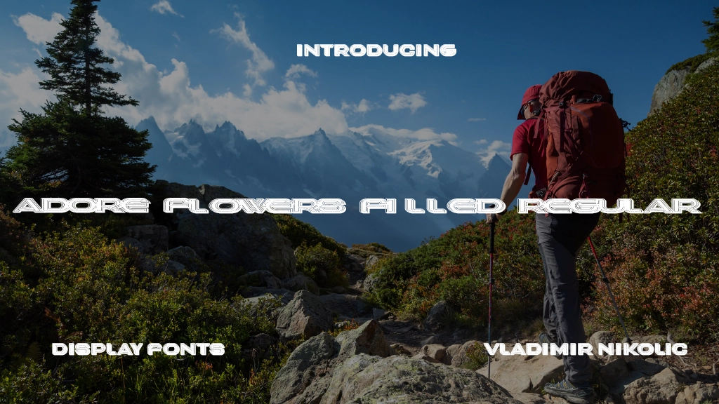 Adore Flowers Filled Regular Font Sample Image 1