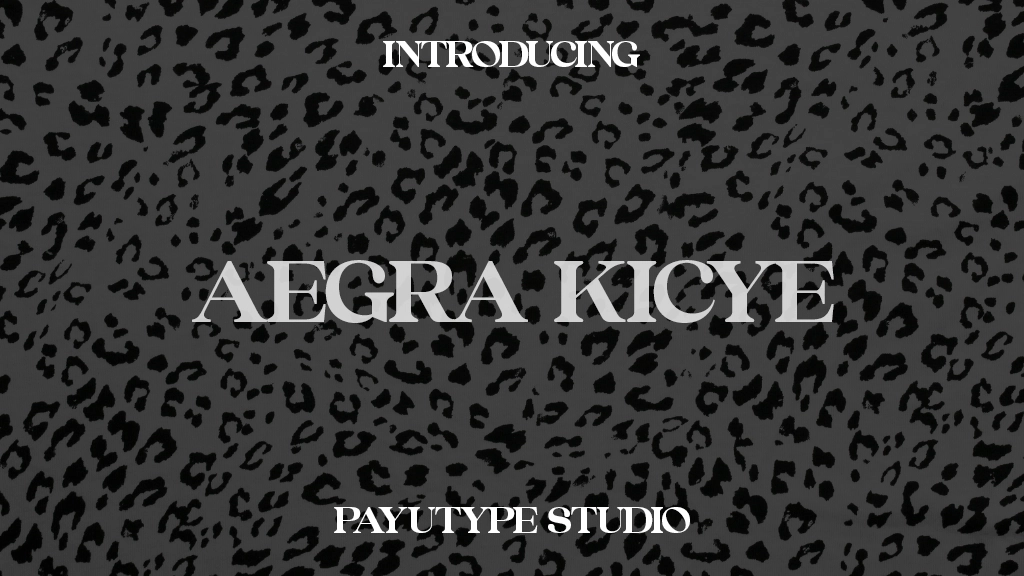 AEGRA KICYE Font Sample Images  1