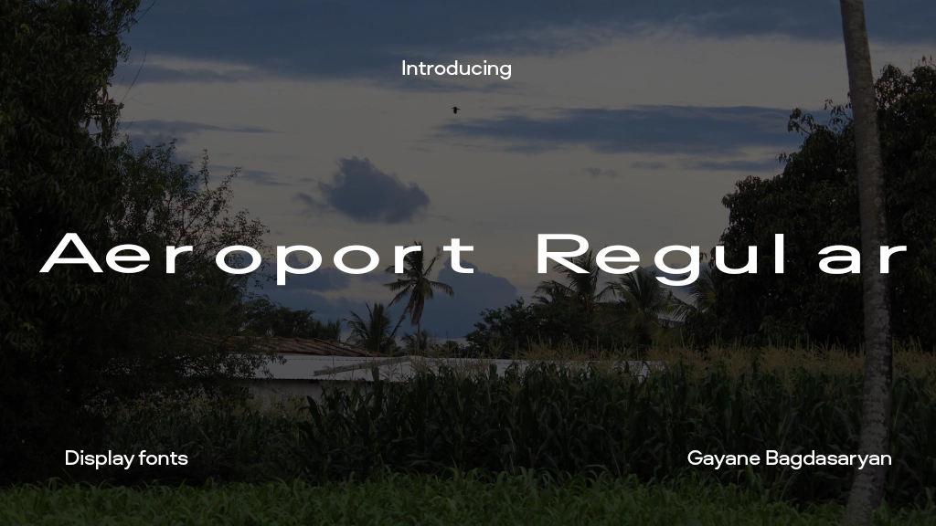 Aeroport Regular Font Sample Image 1