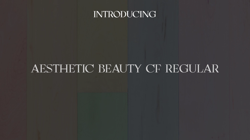 Aesthetic Beauty CF Regular Imágenes de muestra de fuentes  1