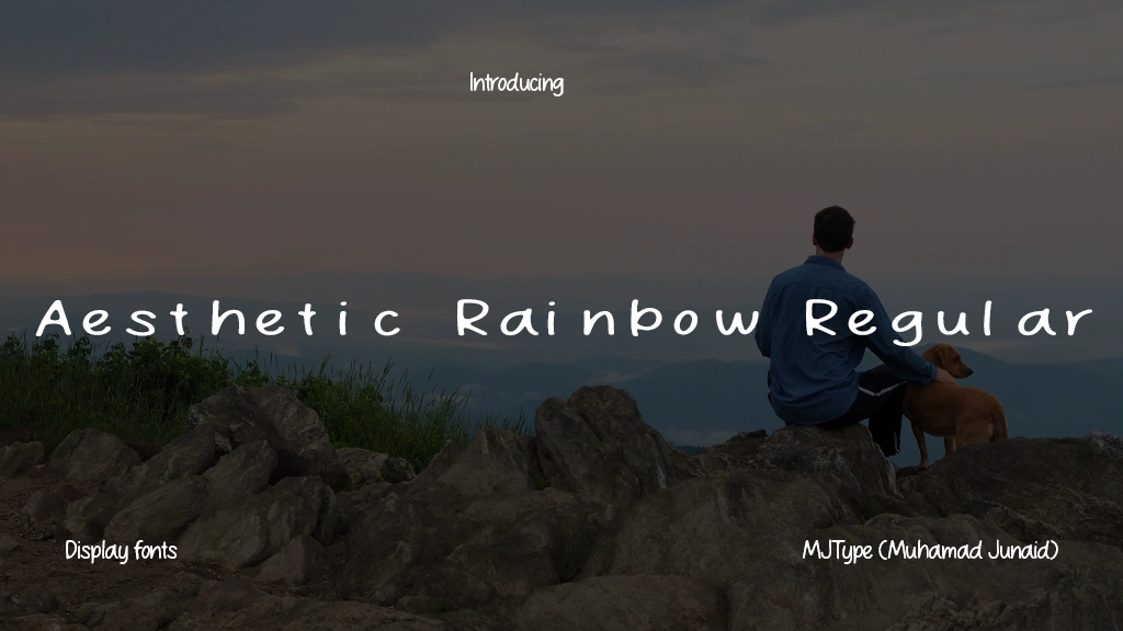 Aesthetic Rainbow Regular Font Sample Image 1