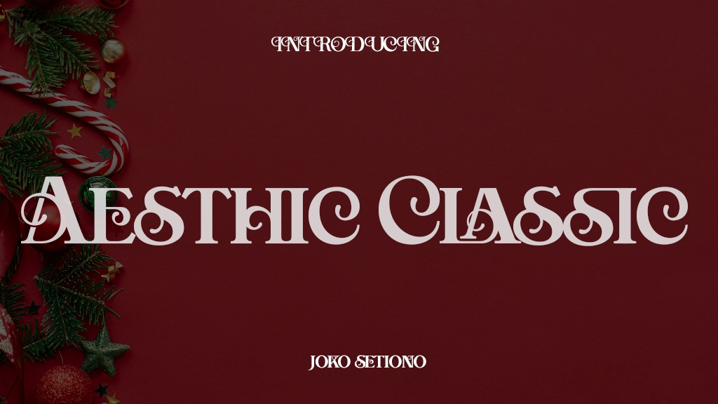 Aesthic Classic Font Sample Images  1