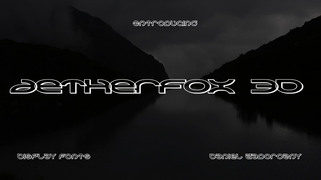 Aetherfox 3D Font Sample Image 1