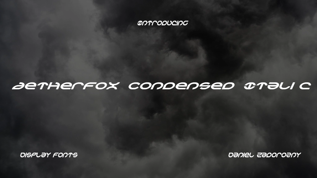 Aetherfox Condensed Italic Font Sample Image 1