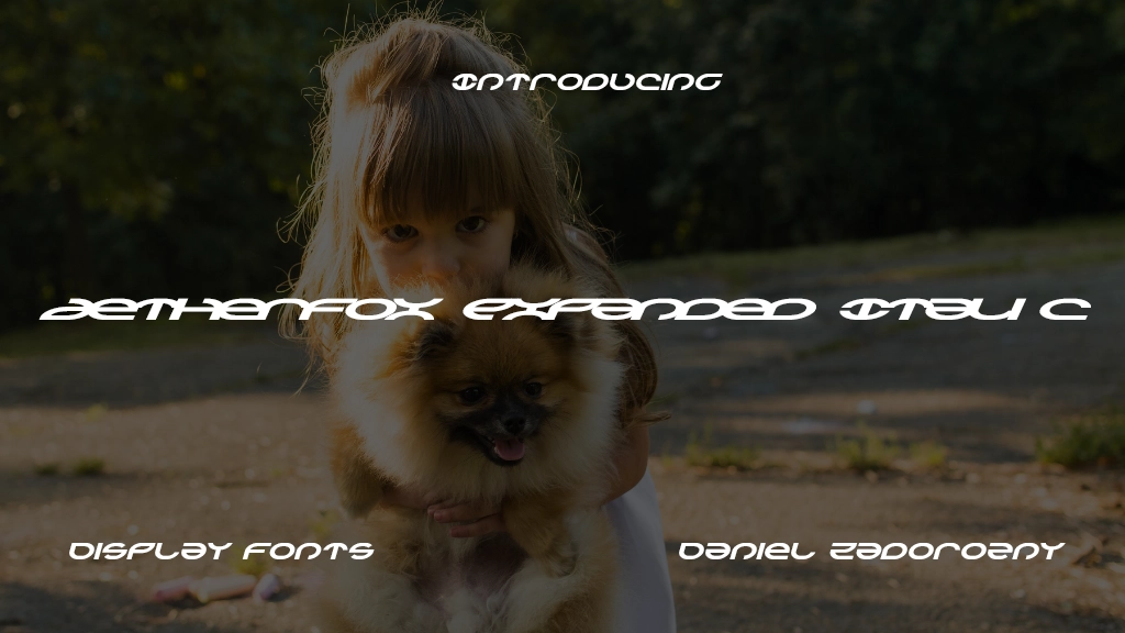 Aetherfox Expanded Italic Font Sample Image 1