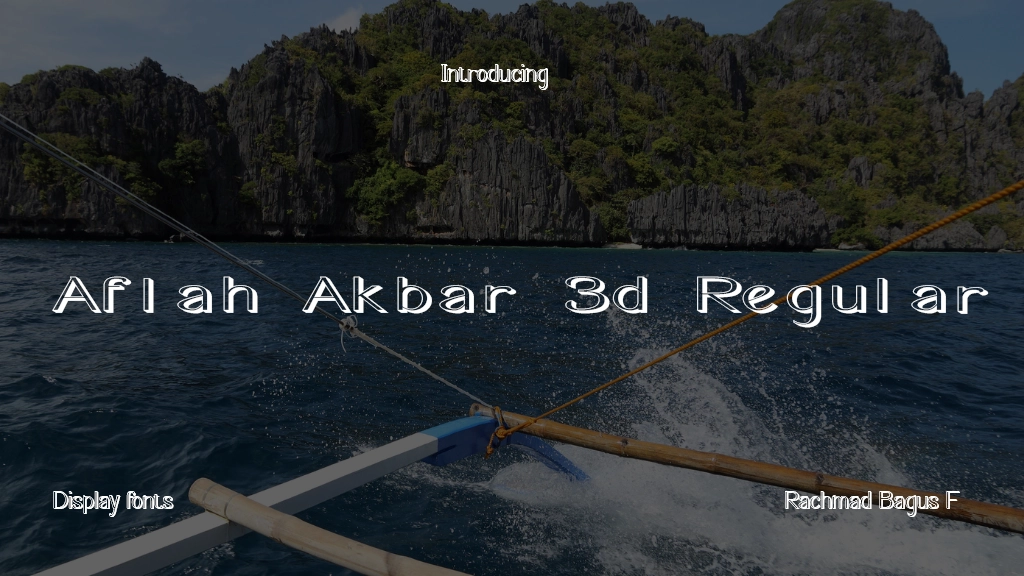 Aflah Akbar 3d Regular Font Sample Image 1