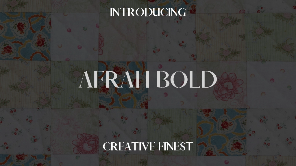 Afrah Bold フォントサンプル画像  1