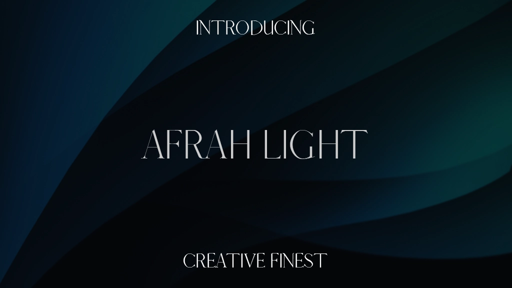 Afrah Light フォントサンプル画像  1