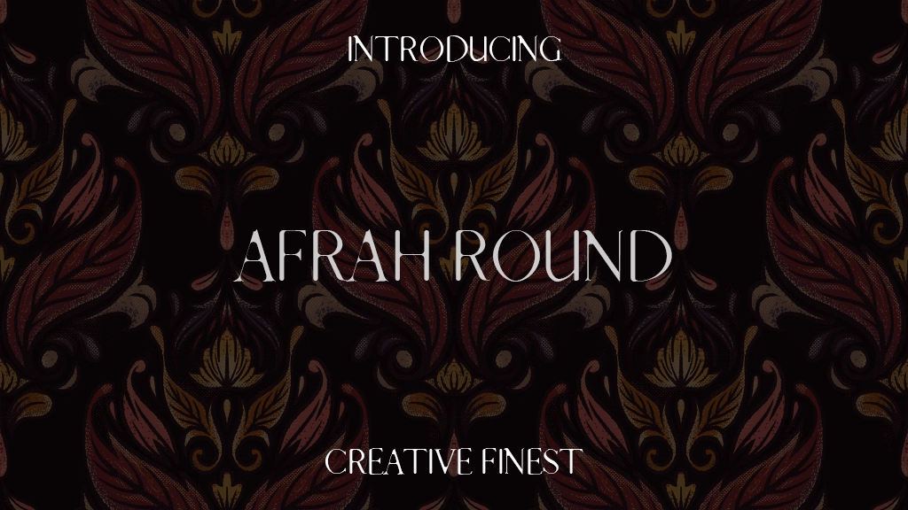 Afrah Round フォントサンプル画像  1