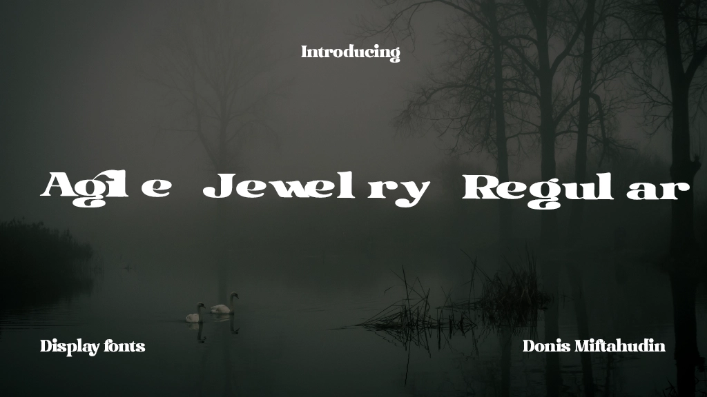 Agile Jewelry Personal Use Regular Font Sample Image 1