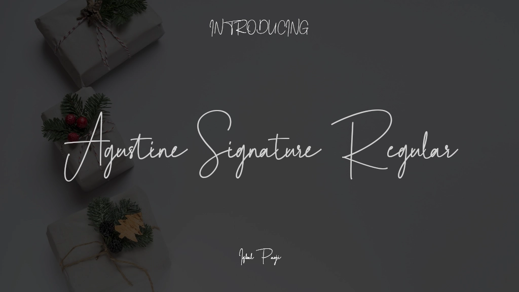 Agustine Signature Regular Font Sample Images  1