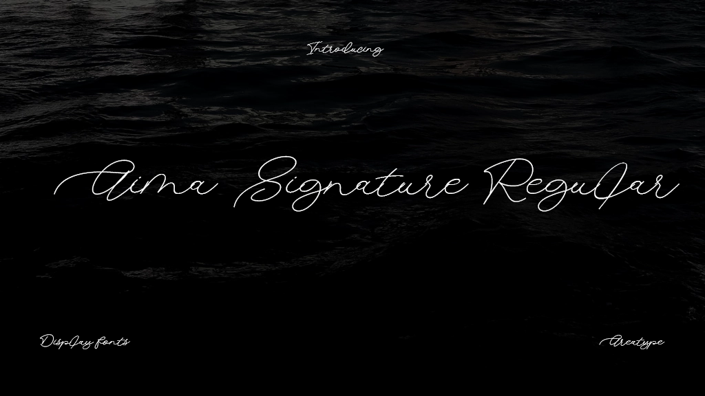 Aima Signature Regular Font Sample Image 1