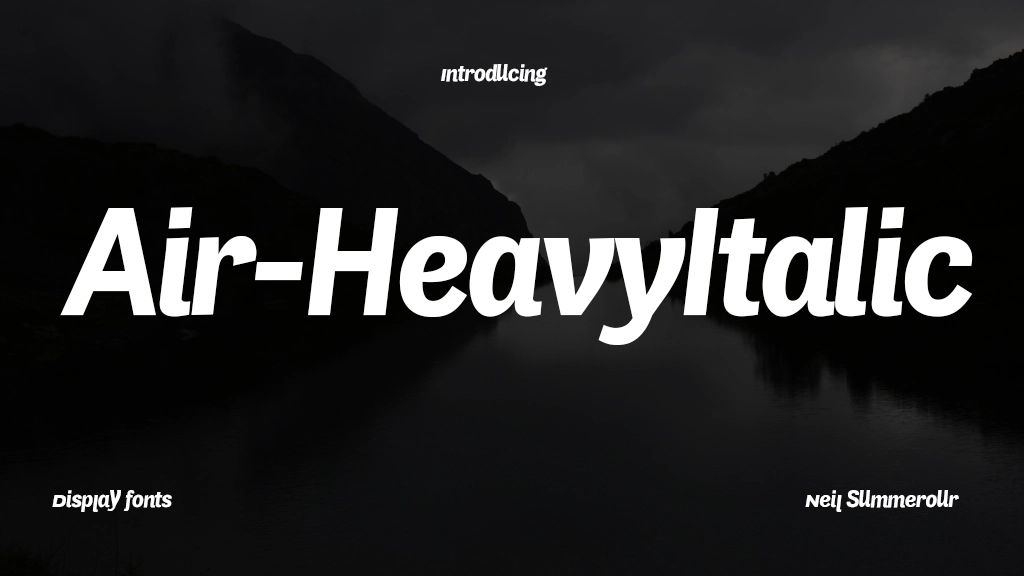 Air Heavy Italic Font Sample Image 1