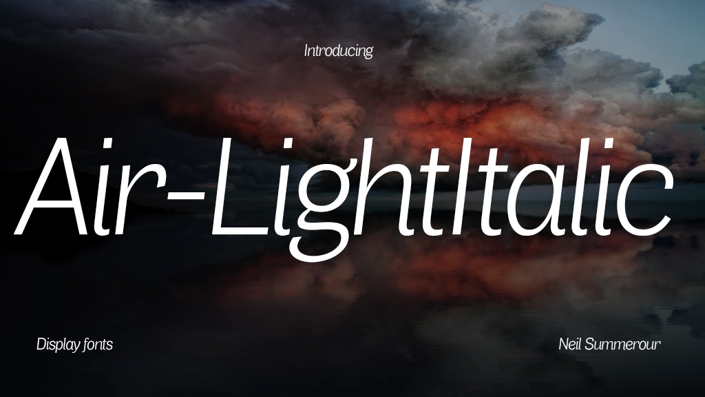 Air Light Italic Font Sample Image 1