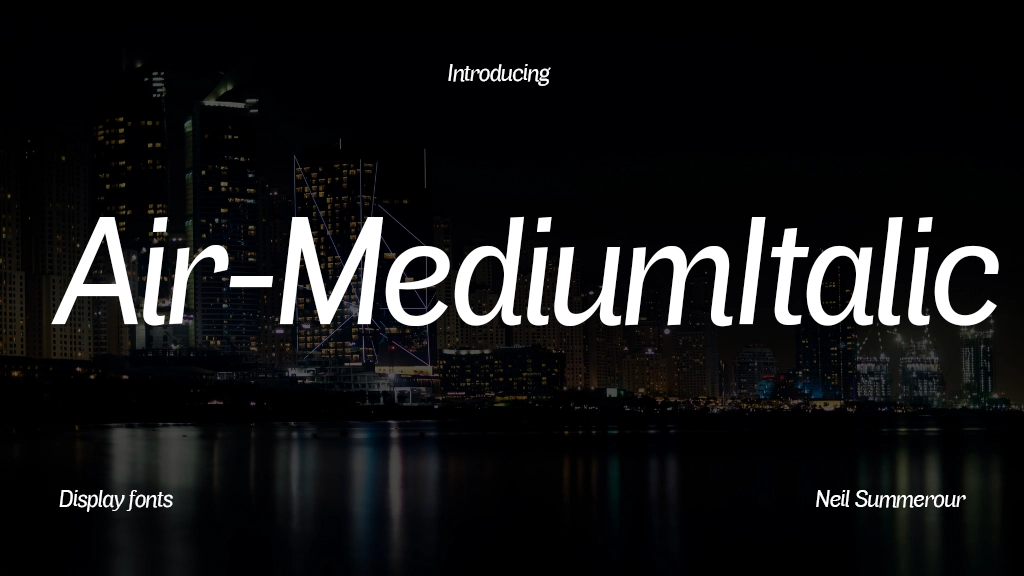 Air Medium Italic Font Sample Image 1