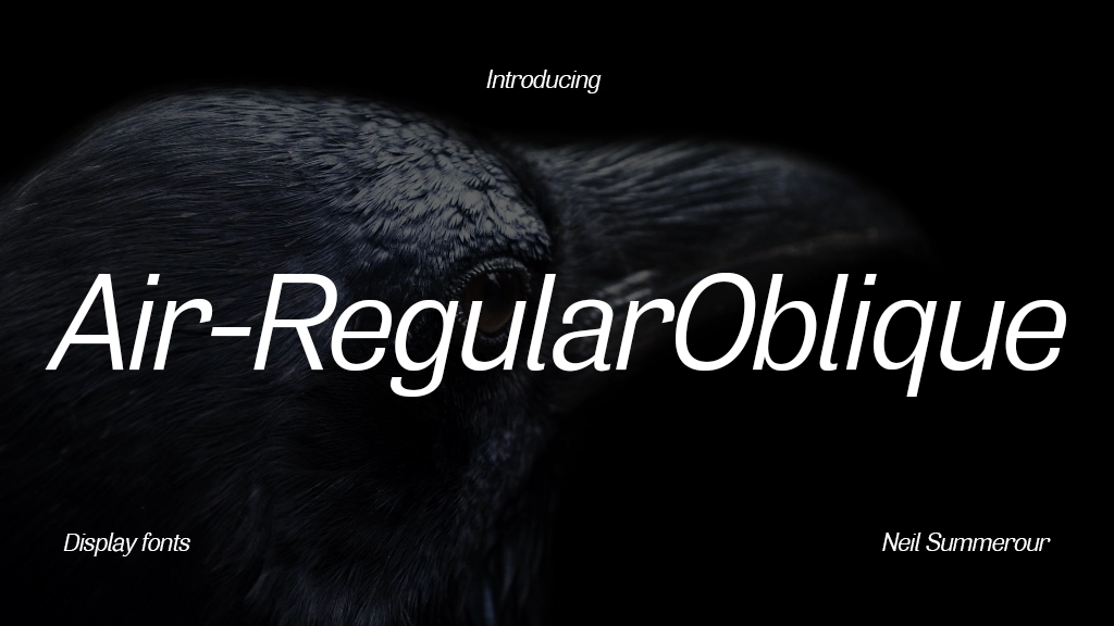 Air Regular Oblique Font Sample Image 1