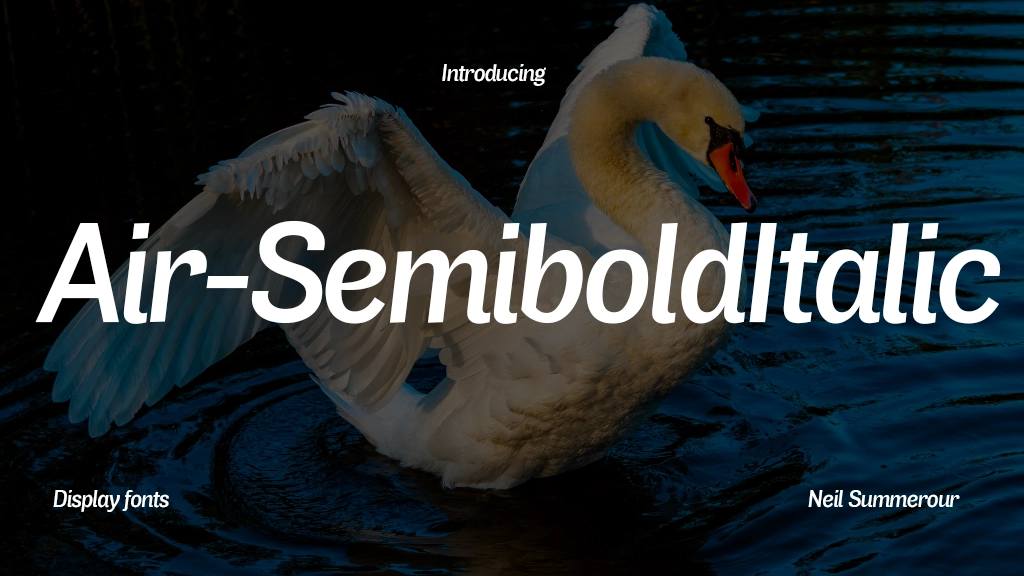 Air Semibold Italic Font Sample Image 1