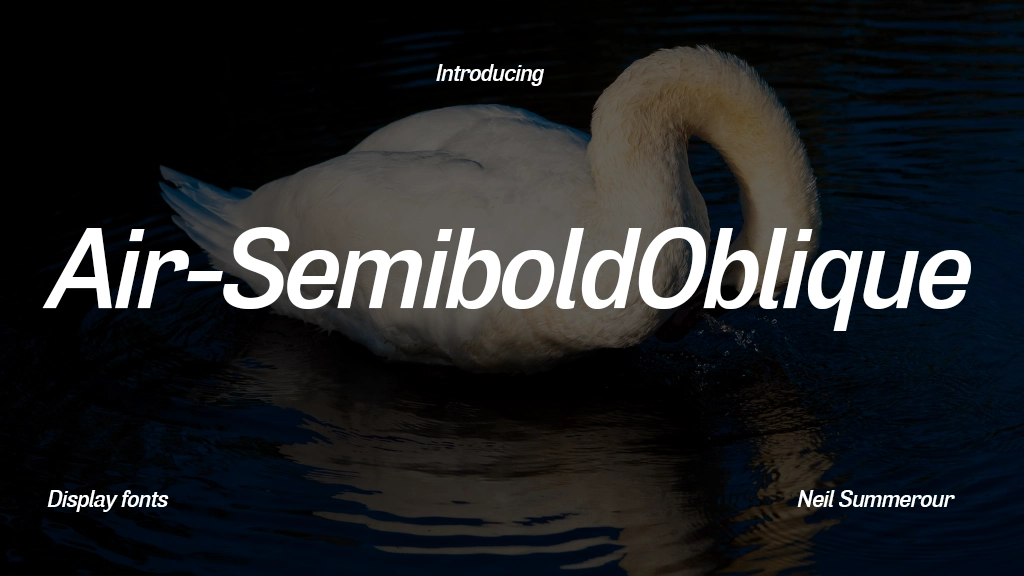 Air Semibold Oblique Font Sample Image 1