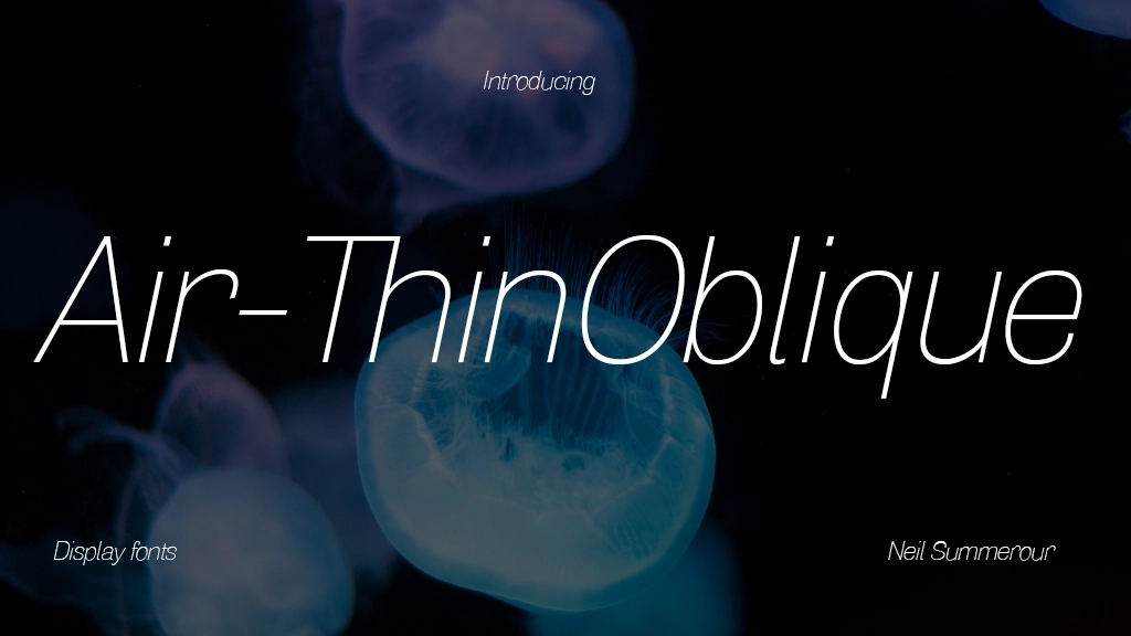 Air Thin Oblique Font Sample Image 1