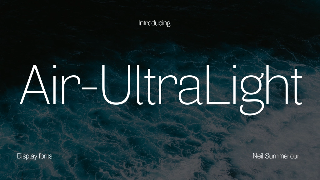 Air UltraLight  Font Sample Image 1