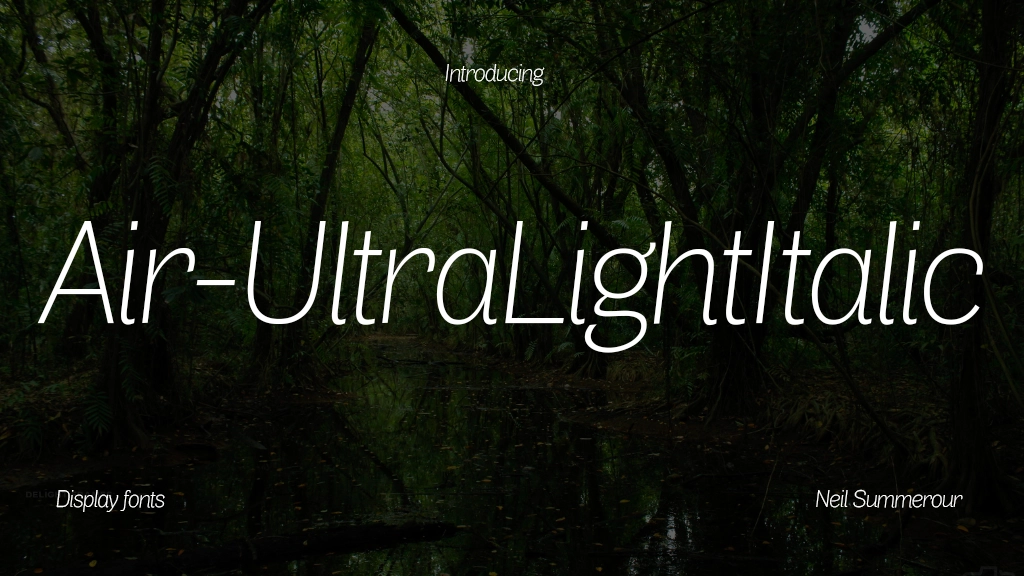 Air Ultra Light Italic Font Sample Image 1