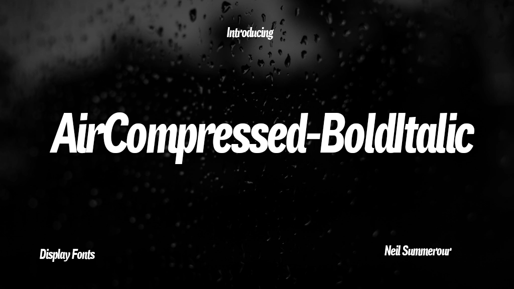 Air Compressed Bold Italic Font Sample Image 1