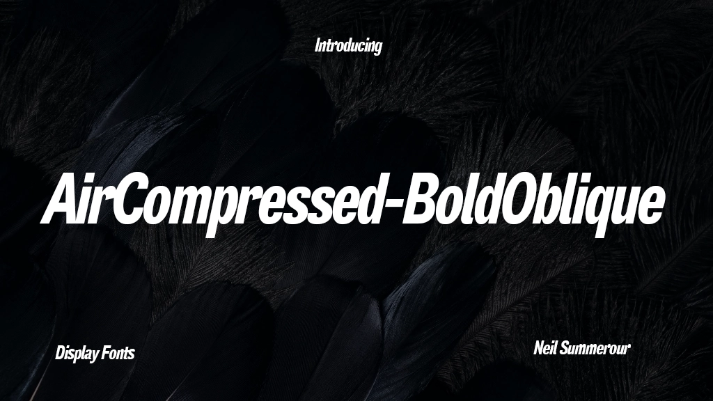 AirCompressed Bold Oblique Font Sample Image 1