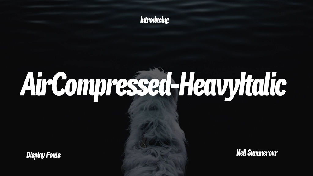 Air Compressed Heavy Italic Font Sample Image 1