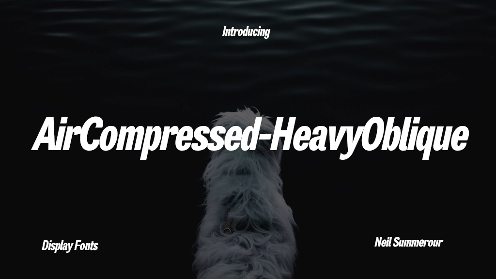 AirCompressed-Heavy Oblique Font Sample Image 1