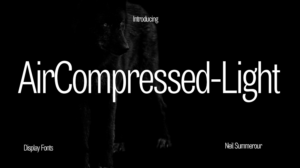 Air Compressed Light Font Sample Image 1