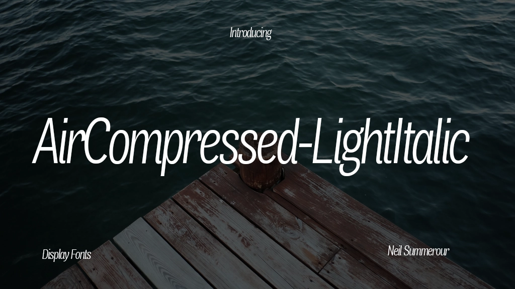 Air Compressed Light Italic Font Sample Image 1