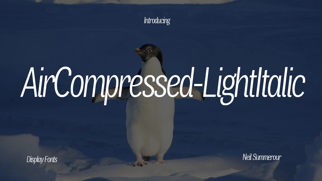 Air Compressed Light Italic Font Sample Image 2