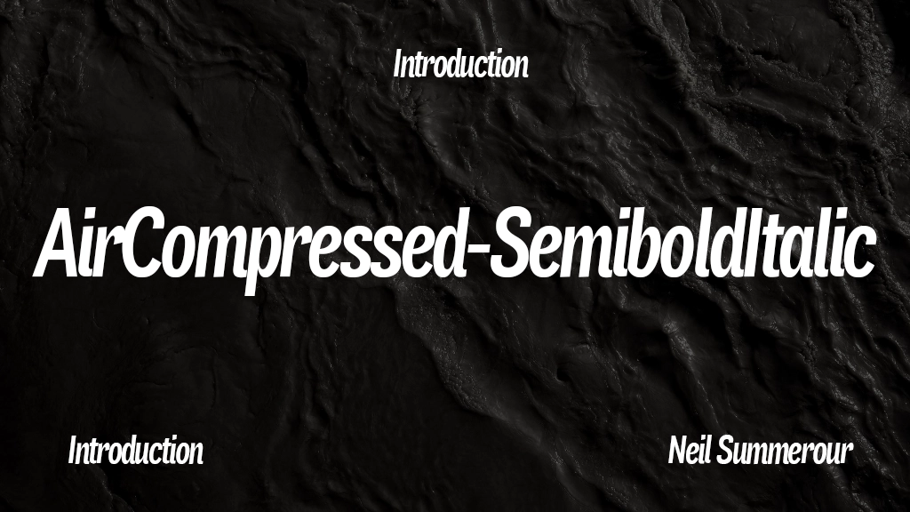 Air Compressed Semibold Italic Font Sample Image 1