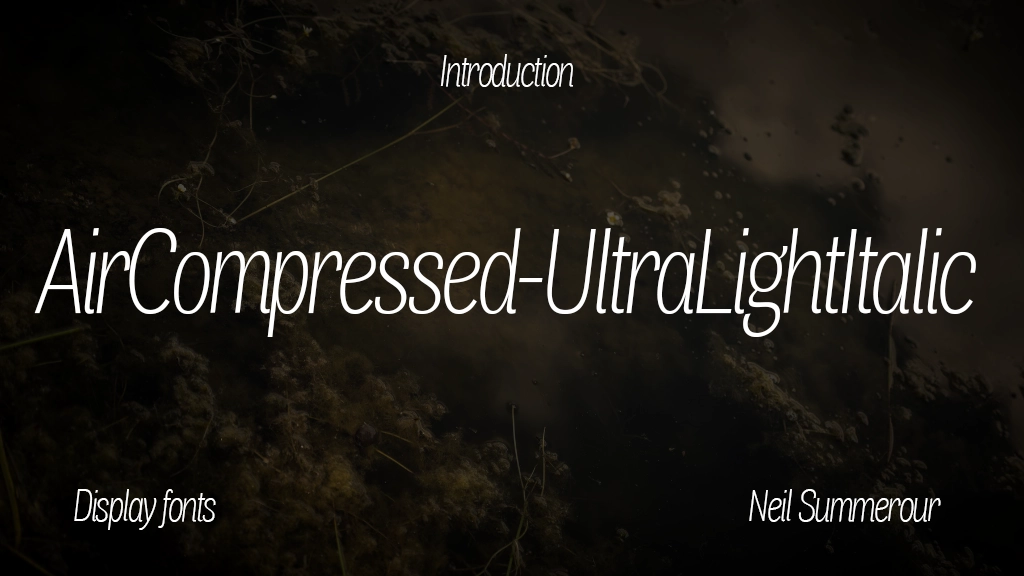 Air Compressed Ultra Light Italic Font Sample Image 1