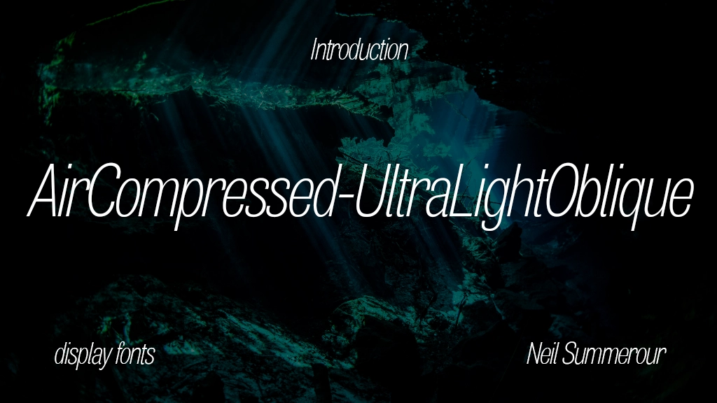 Air Compressed Ultra LightOblique Font Sample Image 1